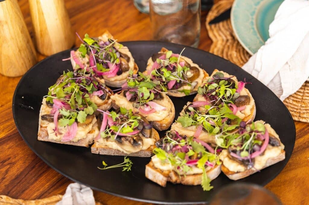 healthy sandwich snack on a plate
