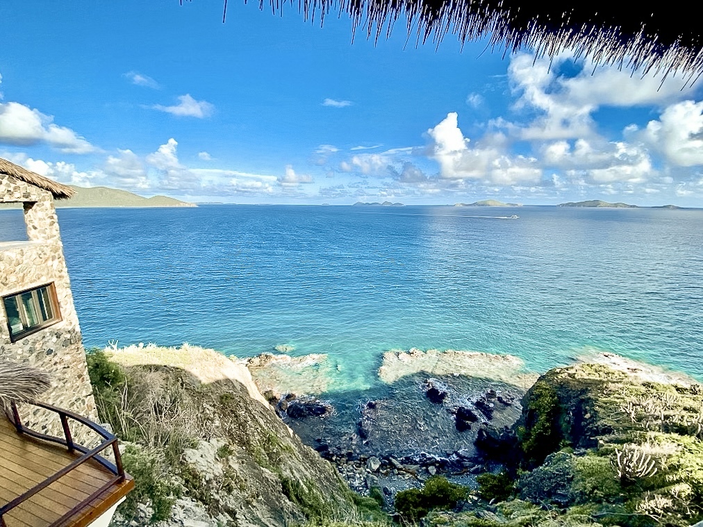 Outdoor view of ocean from Presence room The Aerial, BVI