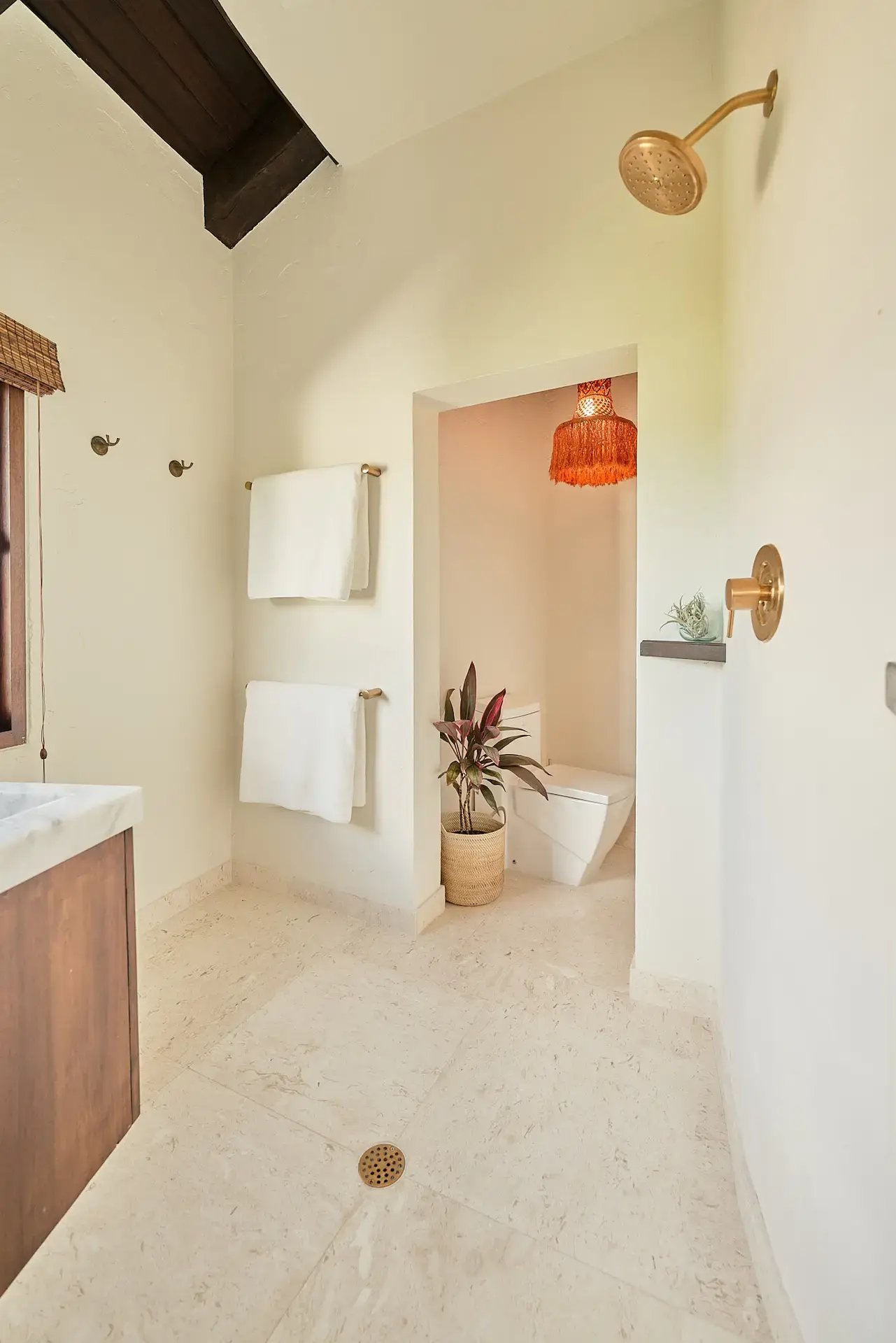 Open bathroom layout with walk-in shower at The Aerial, BVI