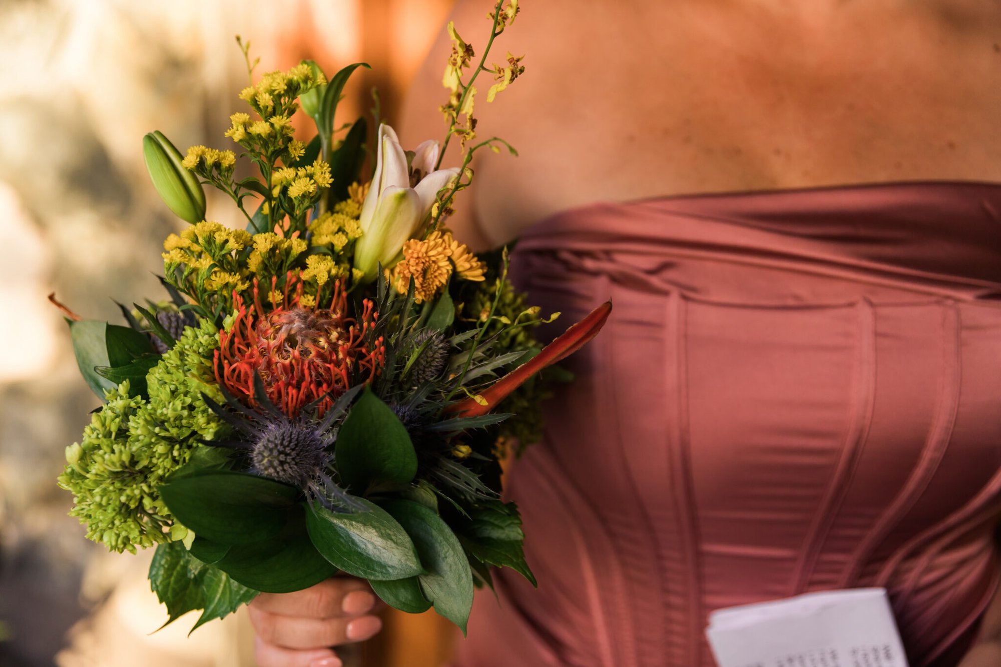 Floral bouquet arrangement for a celebration at The Aerial, BVI