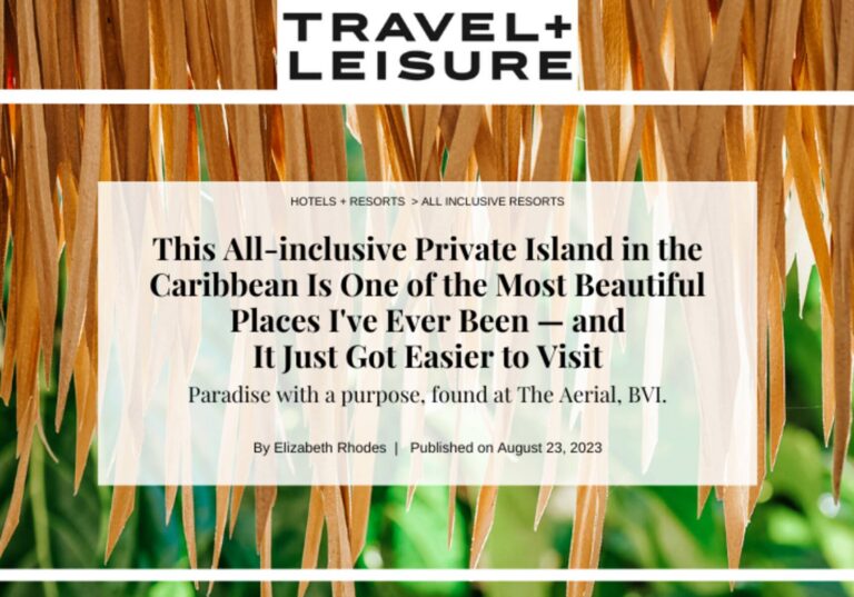 Travel + Leisure magazine feature page