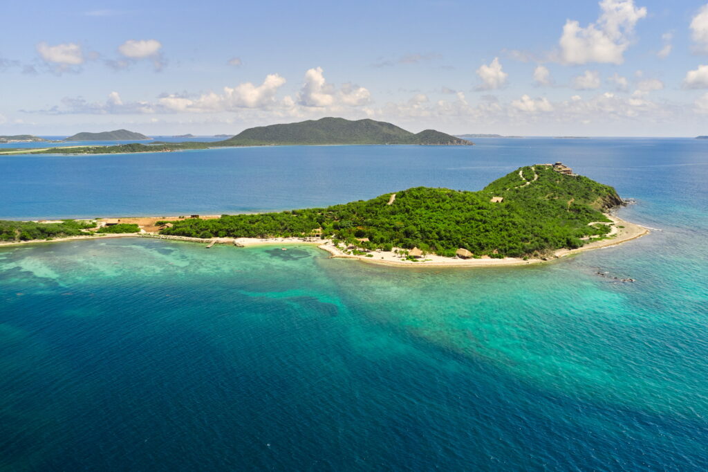 aerial view of the Aerial BVI island