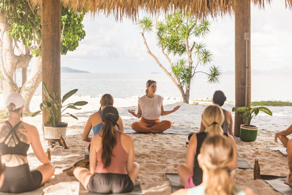 group of people learning intention setting at the Aerial BVI