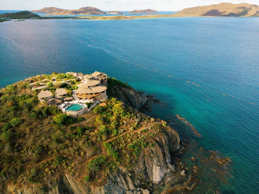 Aerial BVI Island from above