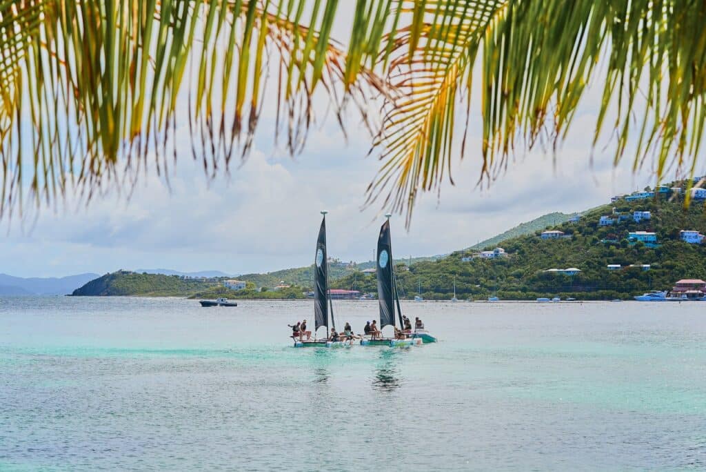The Aerial, BVI in the Caribbean, a popular stop for cruise line travelers