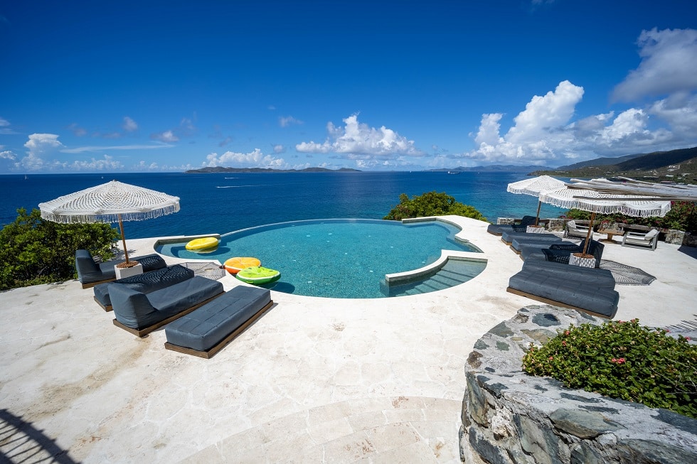 Aerial's BVI pool side view