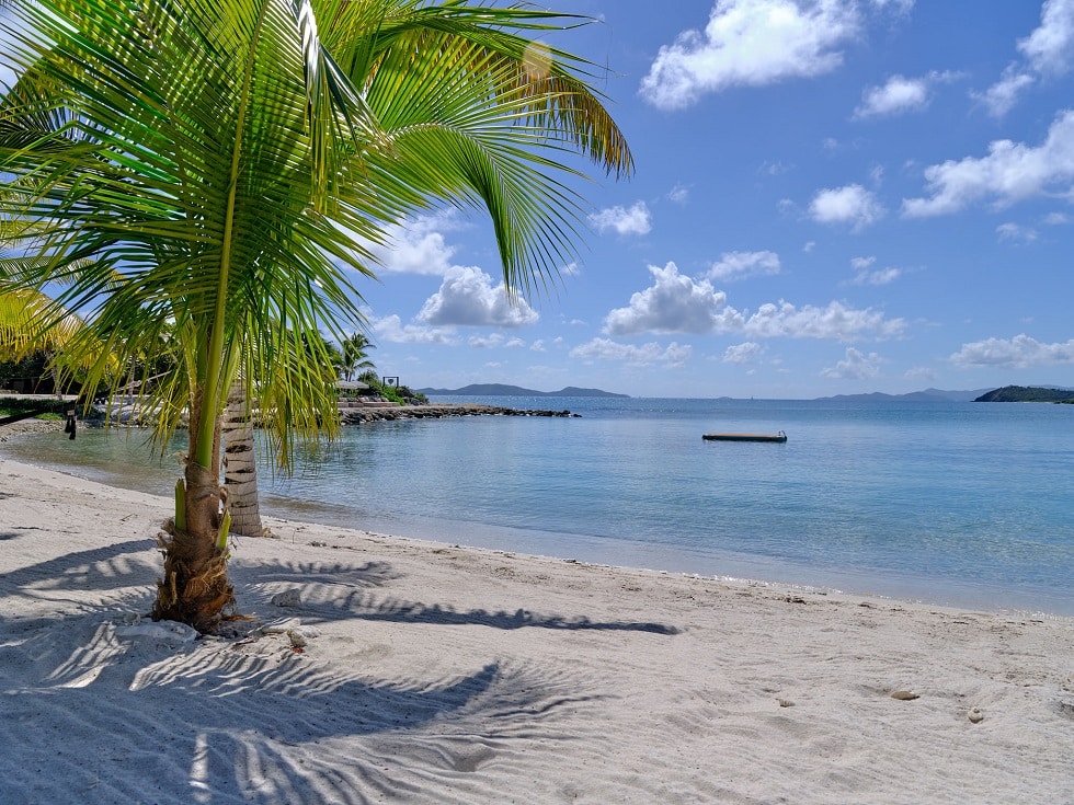 Sunny day at the Caribbean Island