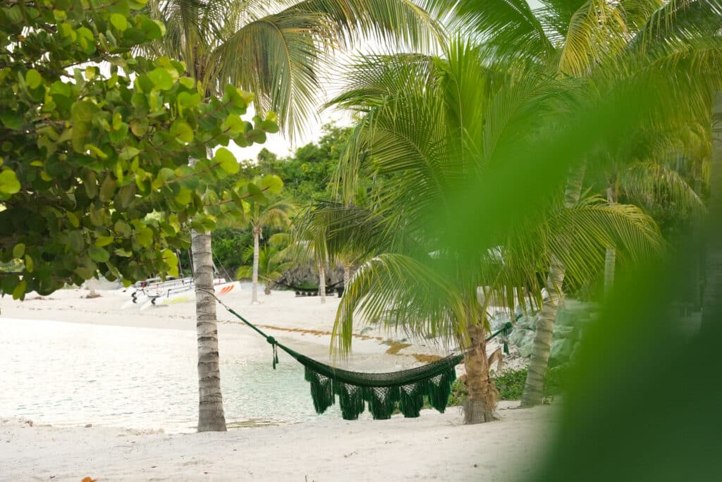 Hammock on a Caribbean beach